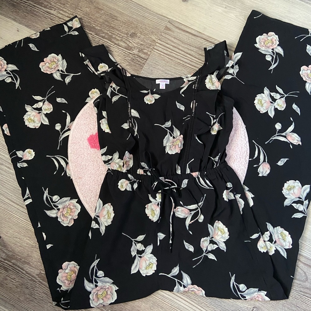Flower print romper